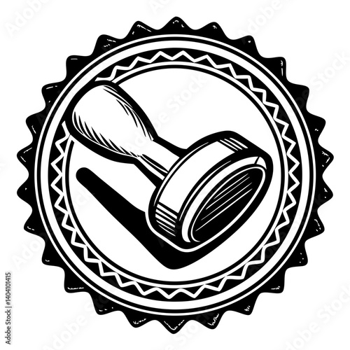 Stamp in circular seal design