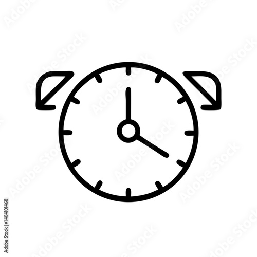 Alarm clock illustration on white background