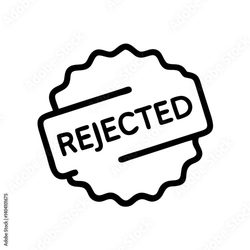 Rejected stamp illustration on a white background