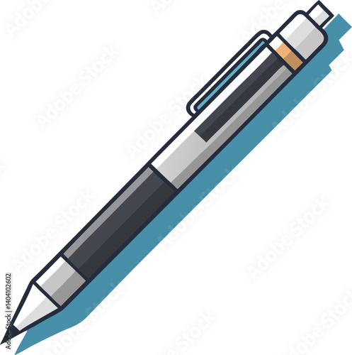 Sleek Mechanical Pencil Icon Modern Stationery Design Element