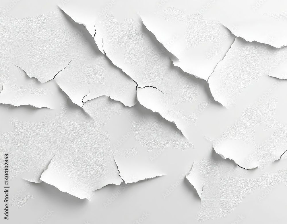 Peeling Paint Texture on White Wall with Cracks Creates Abstract Design Peeling Paint Texture on White Wall with Cracks Creates Abstract Design