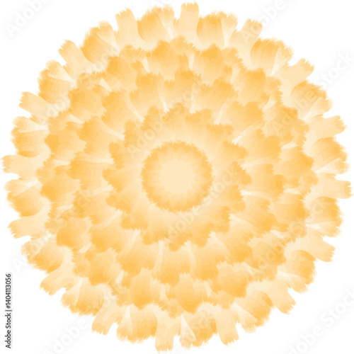 orange wave circle round pattern