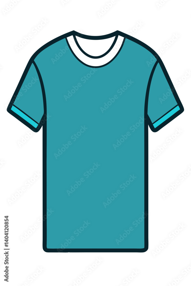Vector of a casual short-sleeve t-shirt with crew neck Vector of a casual short-sleeve t-shirt with crew neck