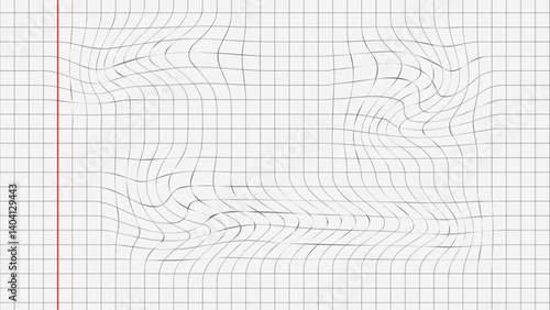 Blank white paper sheet notepaper design vector with curved lines