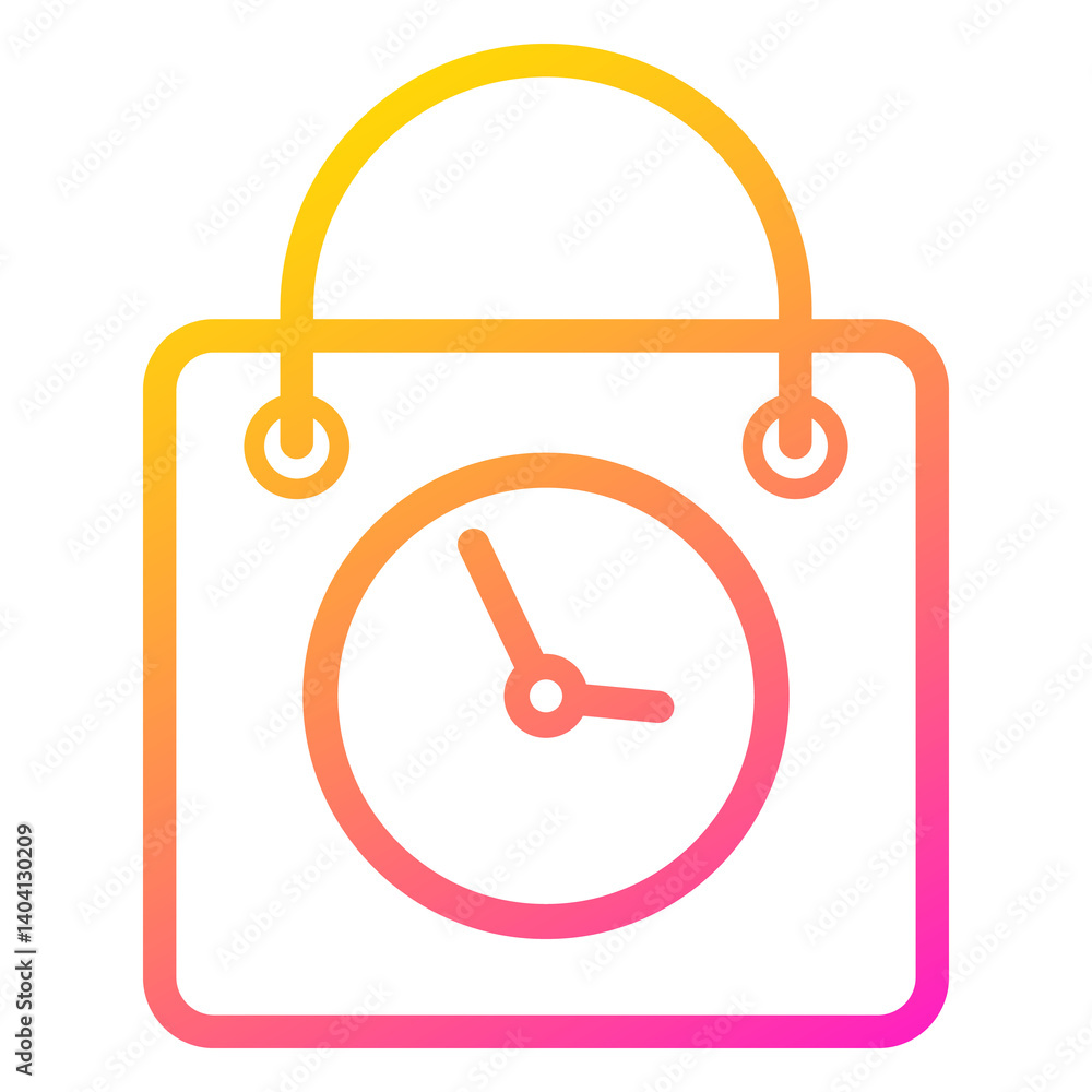 shopping time icon on white shopping time icon on white