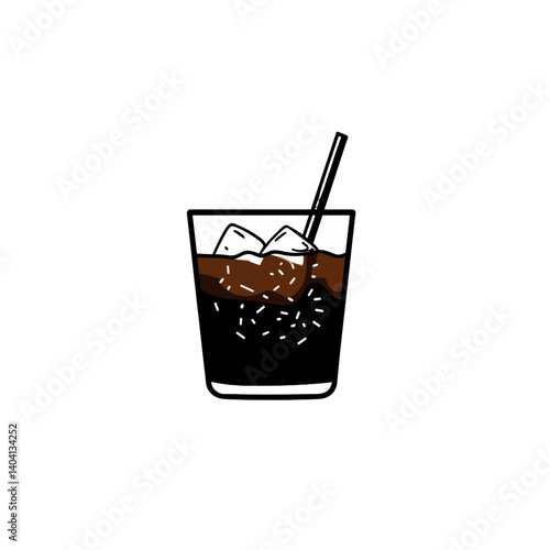 Black outline jar with lid on white