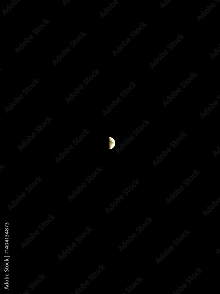 Natural night background with dark sky and half Moon, Earth satellite. Waxing gibbous phase. Natural night background with dark sky and half Moon, Earth satellite. Waxing gibbous phase.