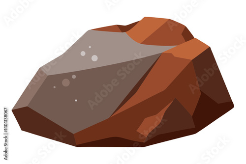 Natural Iron Ore Vector with Rugged Metallic Texture
