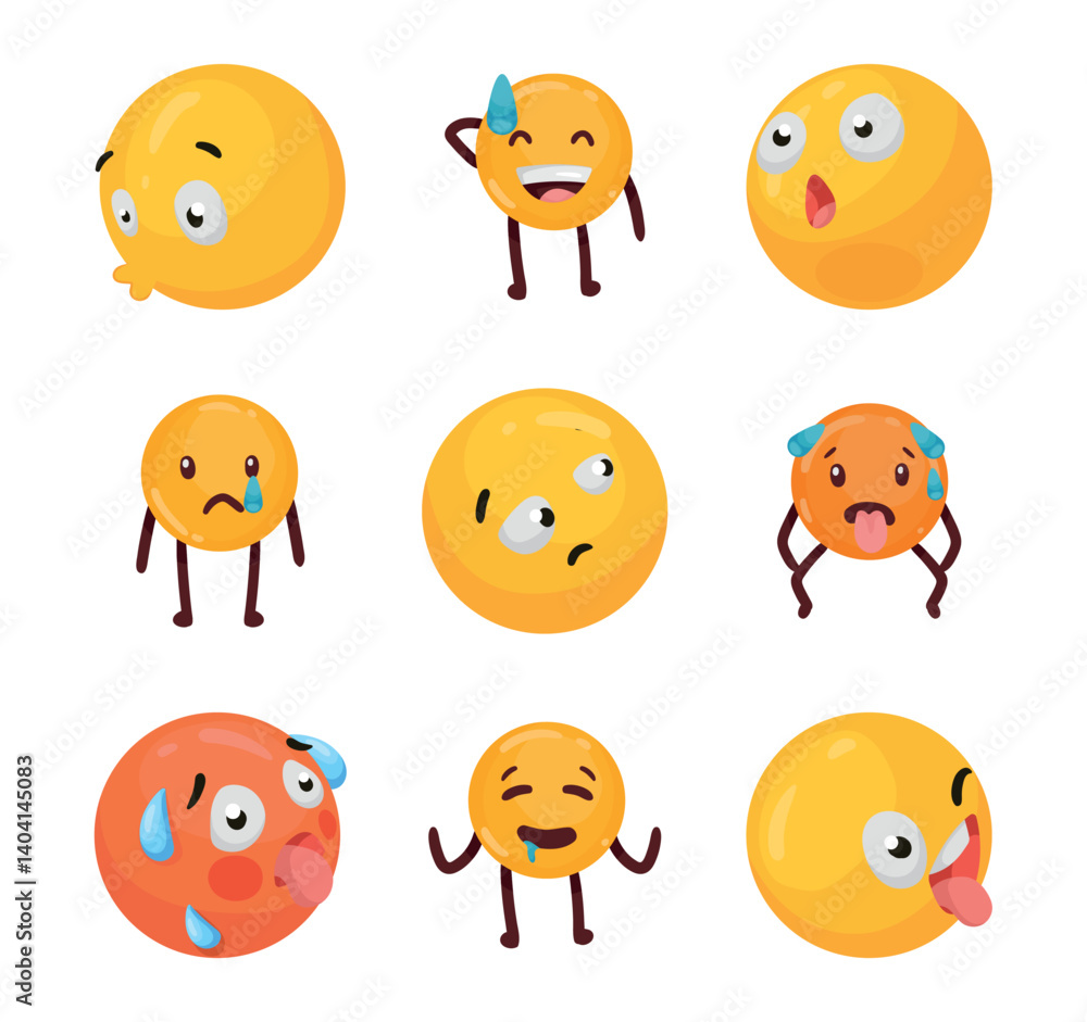 Bright and Playful 3D Vector Emoji Collection with Diverse Cartoon Facial Expressions and Emotions for Creative Digital Use Bright and Playful 3D Vector Emoji Collection with Diverse Cartoon Facial Expressions and Emotions for Creative Digital Use