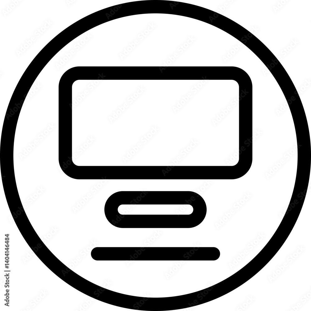 Desktop Outline Style Icon Desktop Outline Style Icon