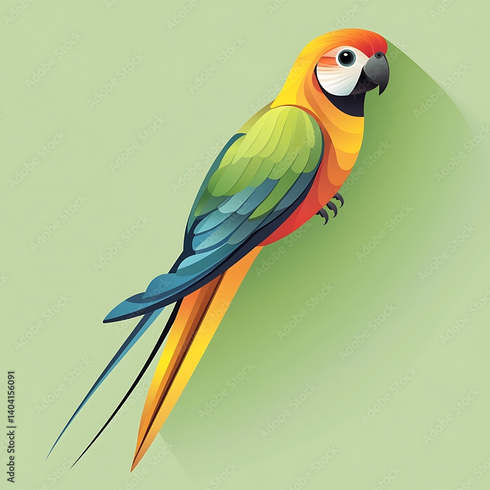 Obraz premium parakeet with colorful feathers