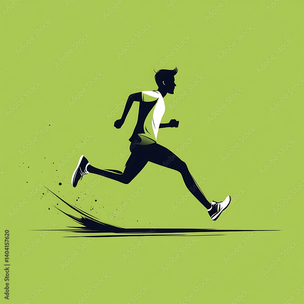 Fototapeta premium Person jogging with energy