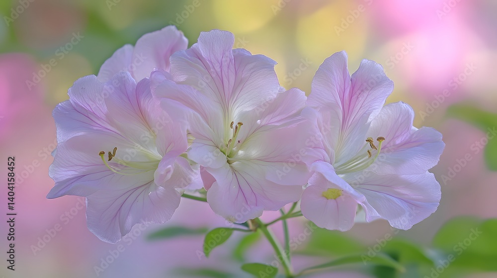 Fototapeta premium Delicate Pink Flowers Soft Bloom Closeup Botanical Beauty