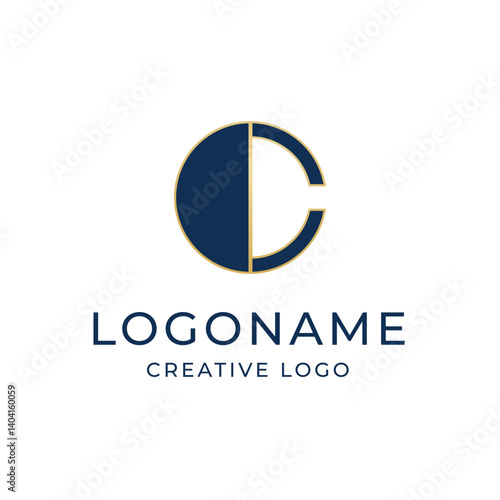 Golden Letter C Circle Logo – Elegant Luxury Vector Design for Premium Branding