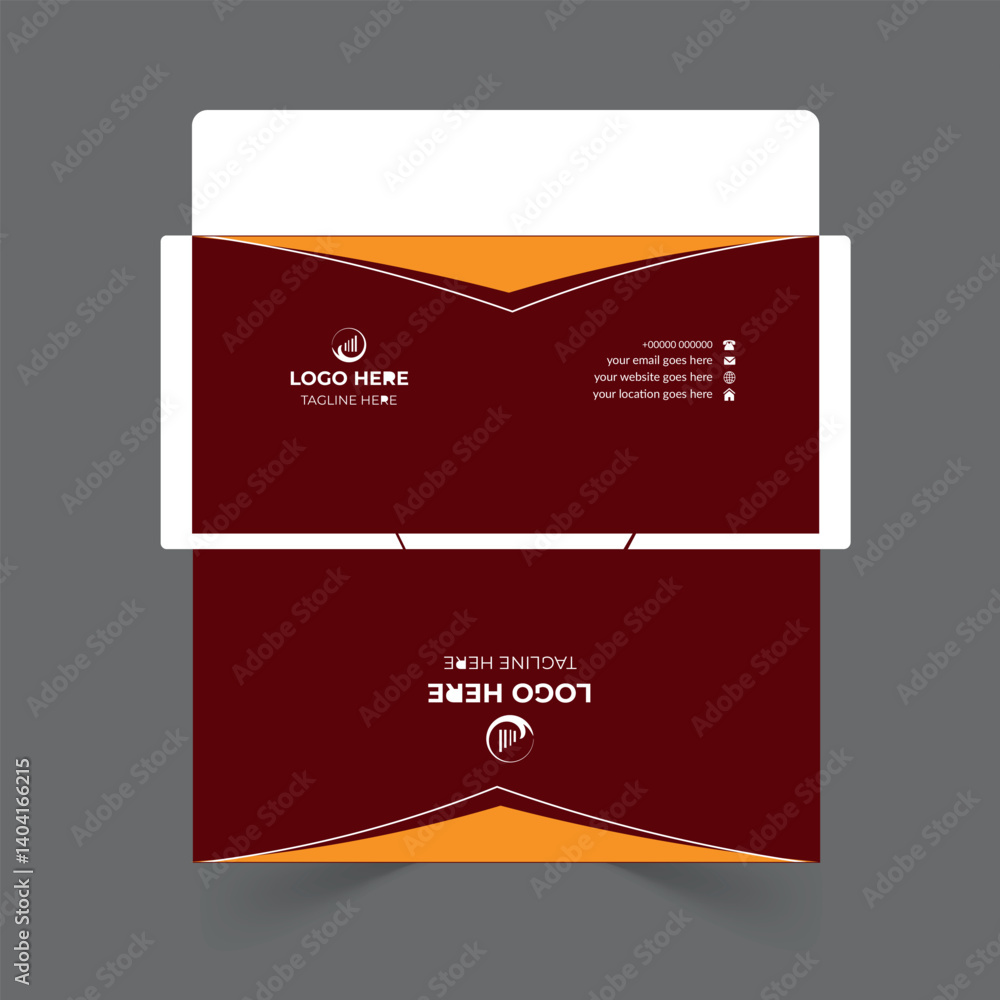 Fototapeta premium Envelope design template for office and personal use.