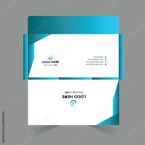 Envelope design template for office and personal use.