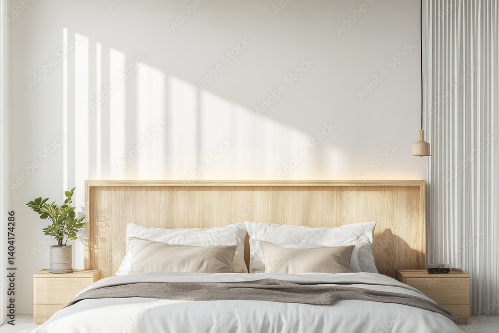 Modern bedroom with natural light Modern bedroom with natural light