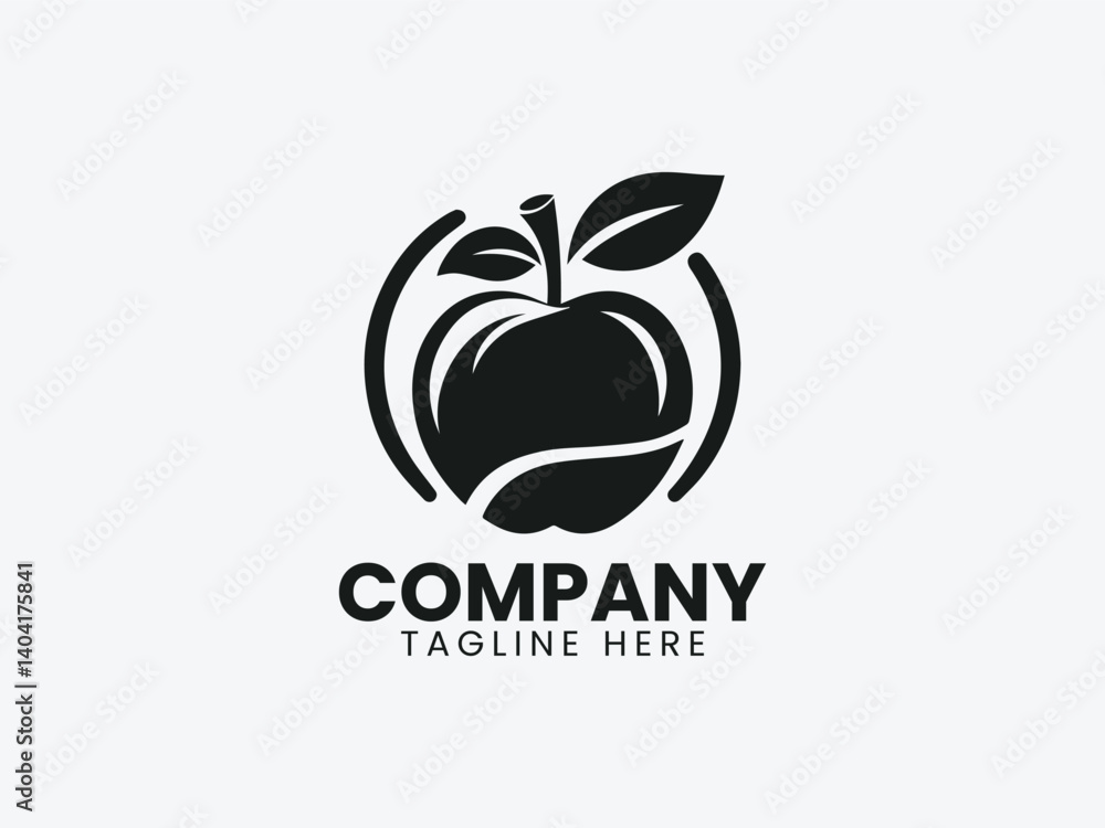 Fototapeta premium Apple Fruit Vector Logo Design, Healthy Apple Fruit Design Logo