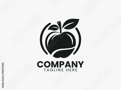 Apple Fruit Vector Logo Design, Healthy Apple Fruit Design Logo
