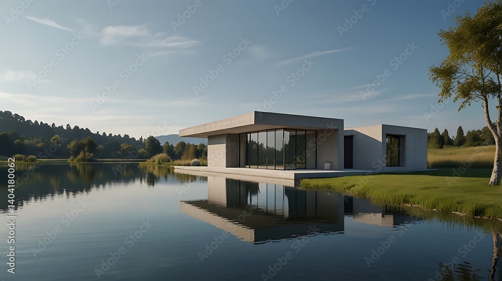 Modern Lakeside House Architecture Minimalist Design and Stunning Reflection Modern Lakeside House Architecture Minimalist Design and Stunning Reflection