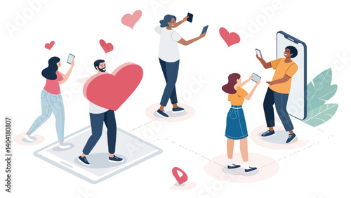 Social-Media-Love-Online-Dating-Connection-Smartphone