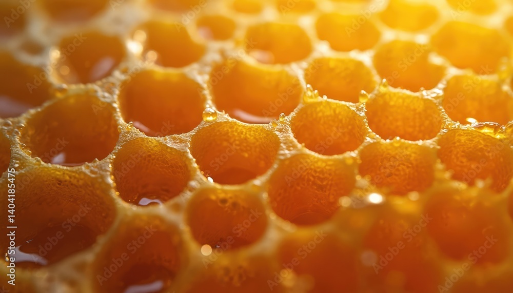 Close-up of honeycomb with honey. Natural bee product, hexagonal wax structure filled with golden sweet nectar. Apiculture, beekeeping concept. Healthy food, organic production. Honey cell structure, Close-up of honeycomb with honey. Natural bee product, hexagonal wax structure filled with golden sweet nectar. Apiculture, beekeeping concept. Healthy food, organic production. Honey cell structure,