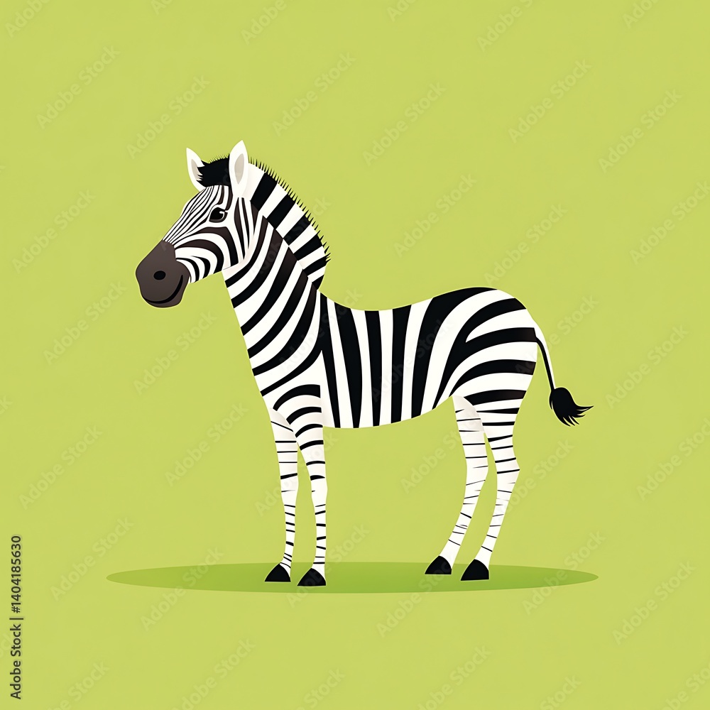 Zebra standing with visible stripes Zebra standing with visible stripes