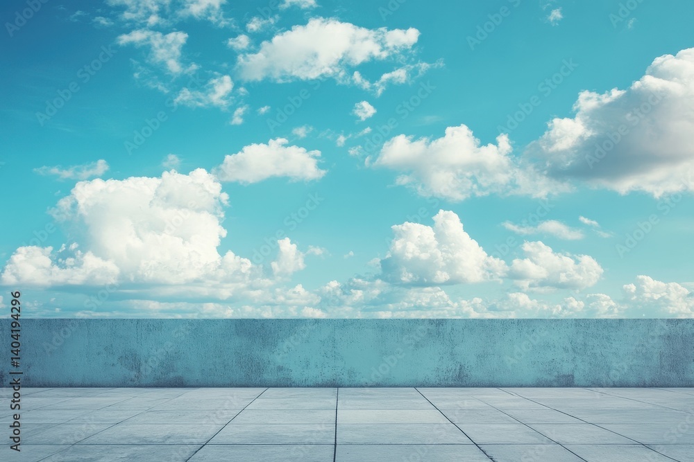 Rooftop with a vast sky Rooftop with a vast sky