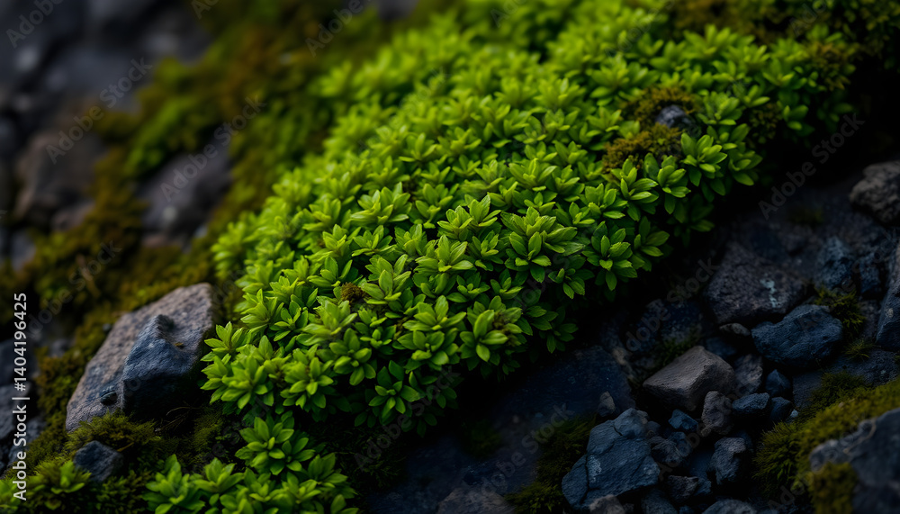 close up of a moss growing on rocks close up of a moss growing on rocks