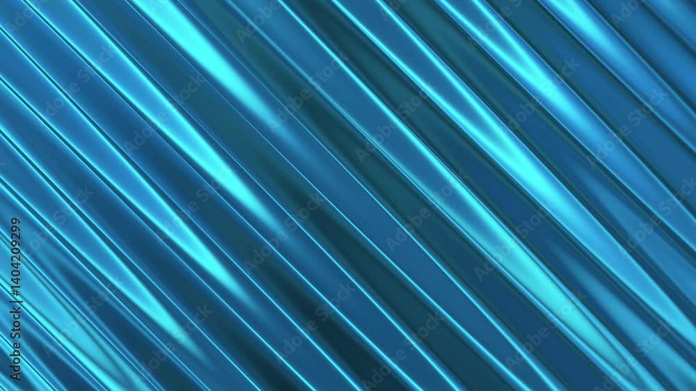 Seamless animation of blue floating metallic waves Seamless animation of blue floating metallic waves