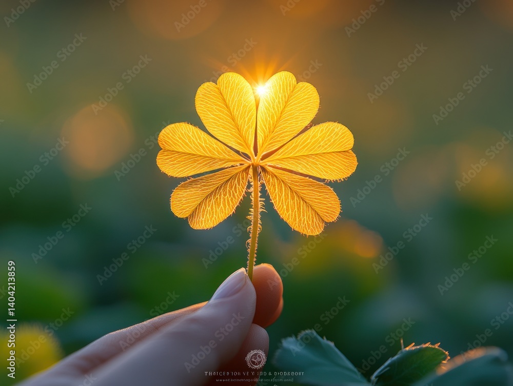 Golden Hour Clover Leaf Against the Sun Golden Hour Clover Leaf Against the Sun