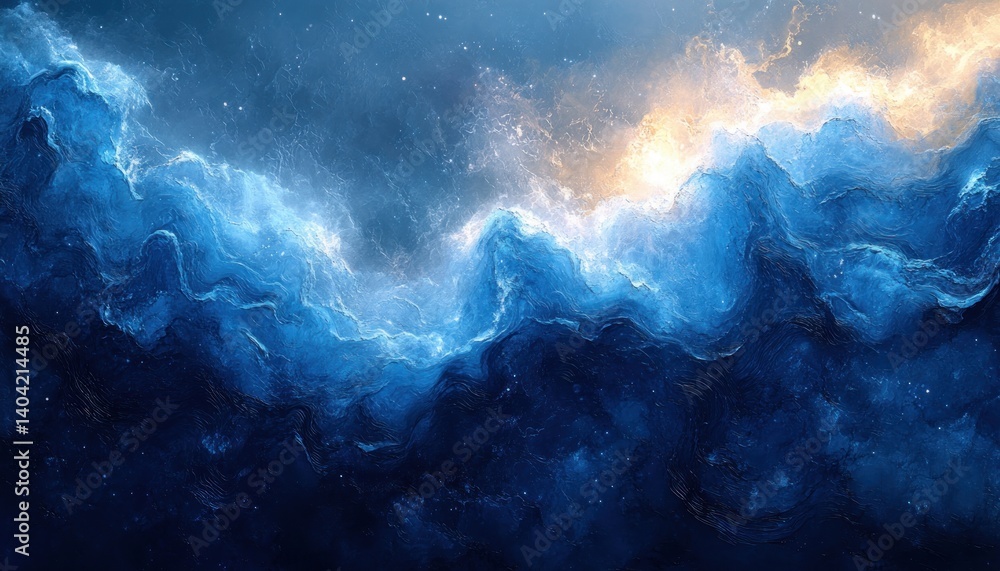 Waves of Serenity in Blue Tones Waves of Serenity in Blue Tones