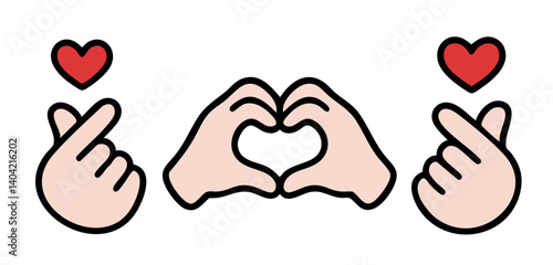 손하트 아이콘 일러스트