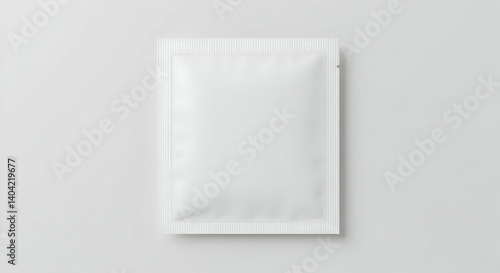 Blank White Plastic Pouch Packaging Mockup