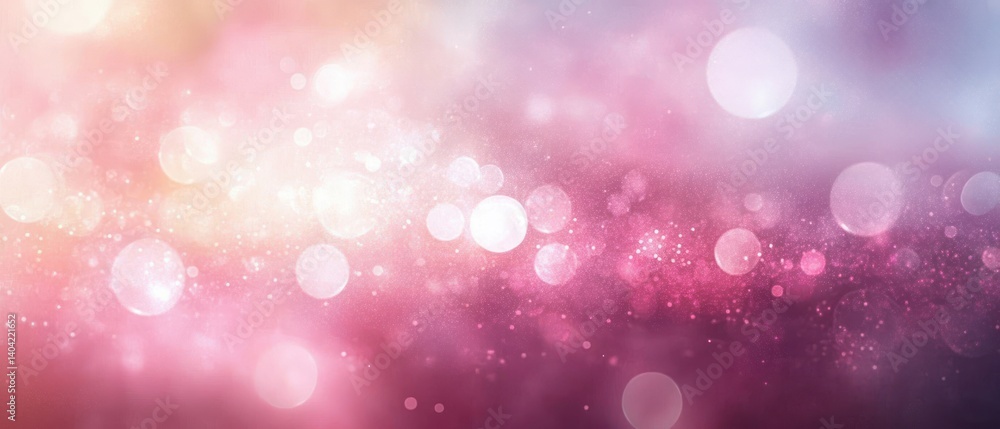 Pastel Banner with Magical Light and White Bokeh for Christmas Decoration Pastel Banner with Magical Light and White Bokeh for Christmas Decoration