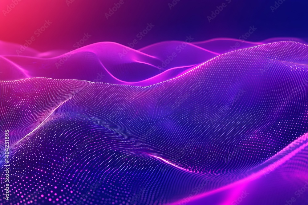 Abstract Purple and Blue Particle Waves Abstract Purple and Blue Particle Waves
