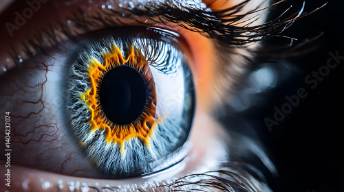 Obraz na płótnie Close Up Of Human Eye Iris Detail w salonie
