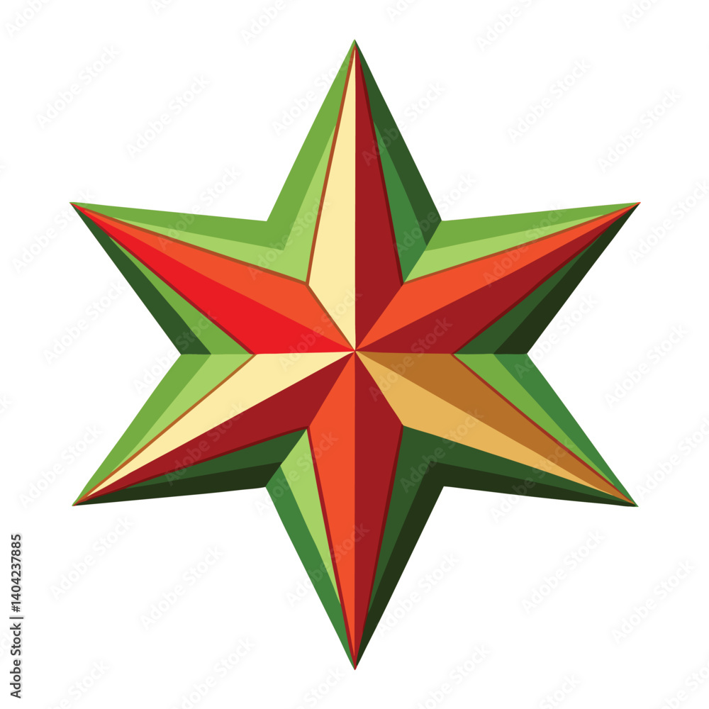 Obraz premium Christmas star isolated on white background