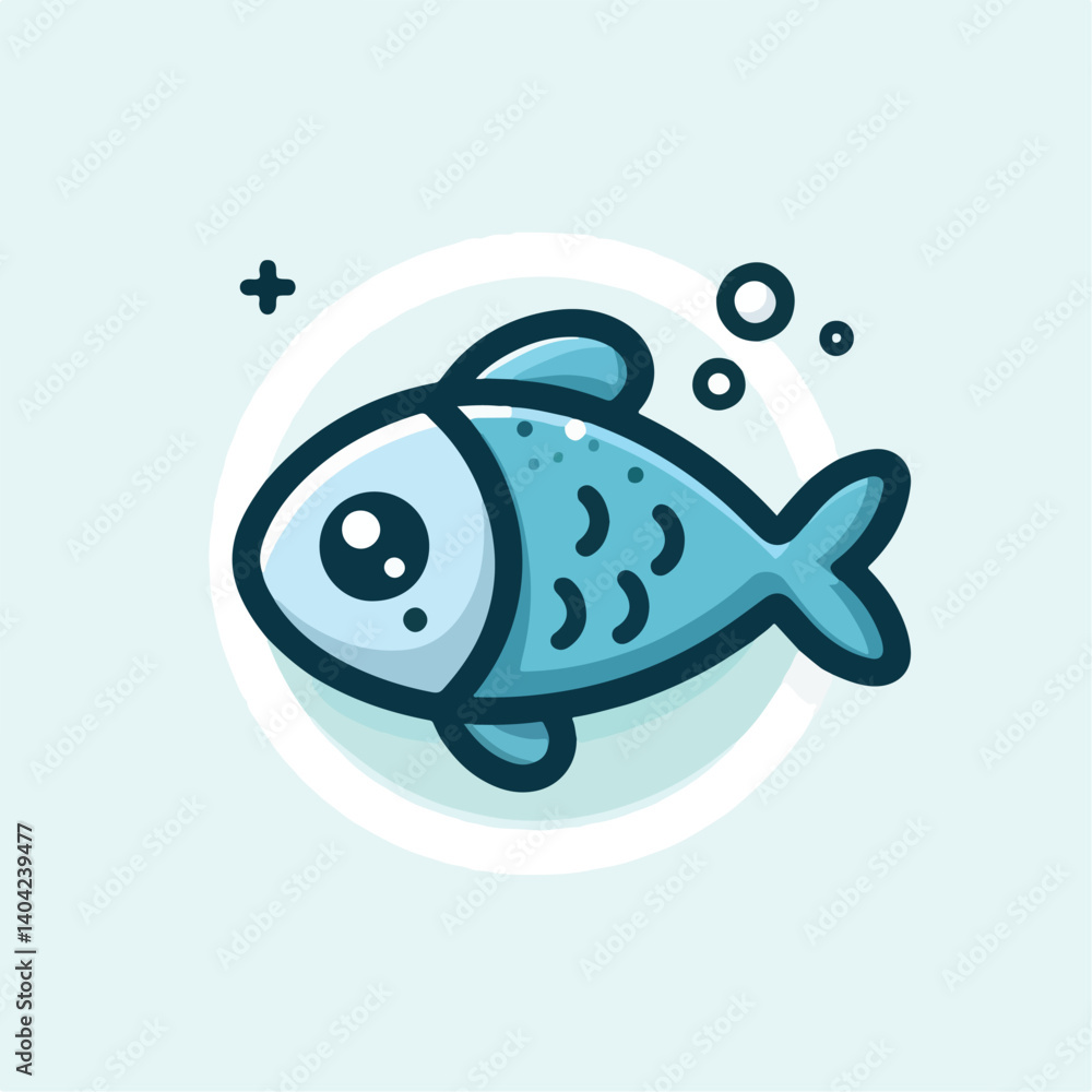 Fototapeta premium cute fish logo image vector