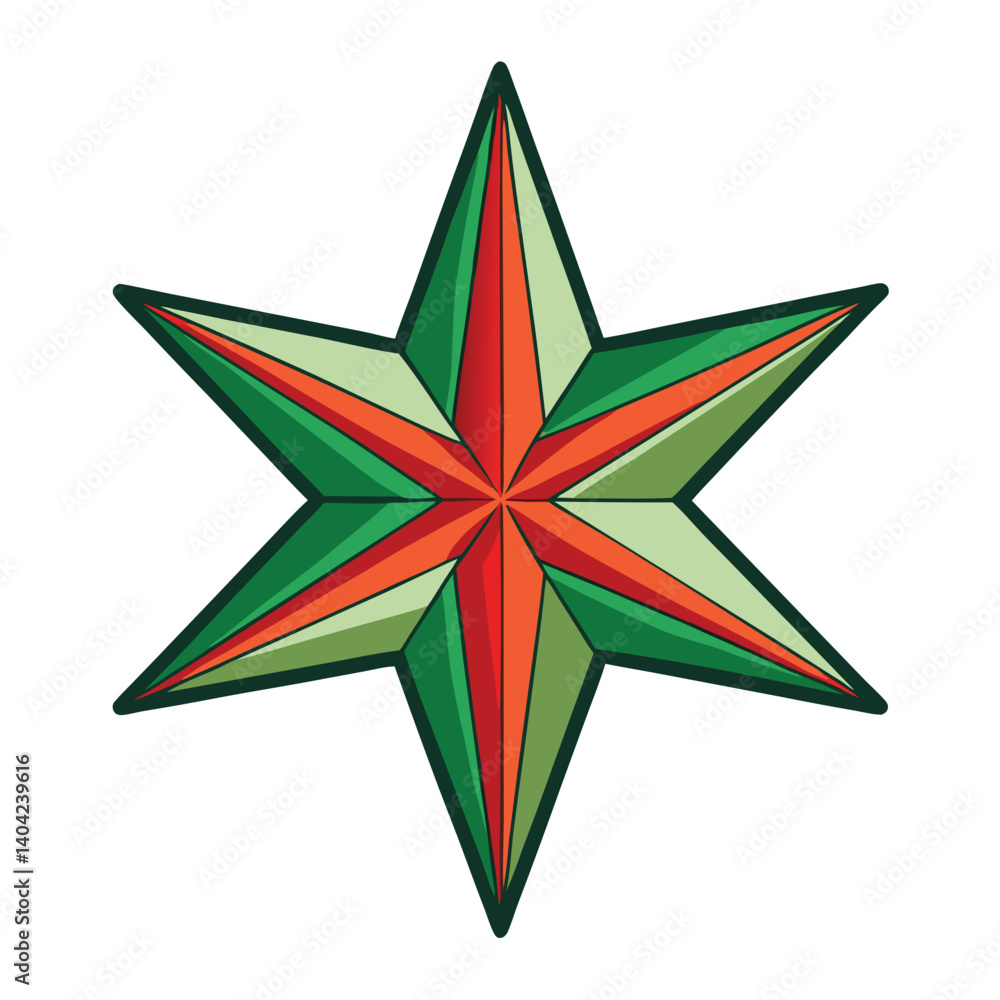 Obraz premium Christmas star isolated on white background