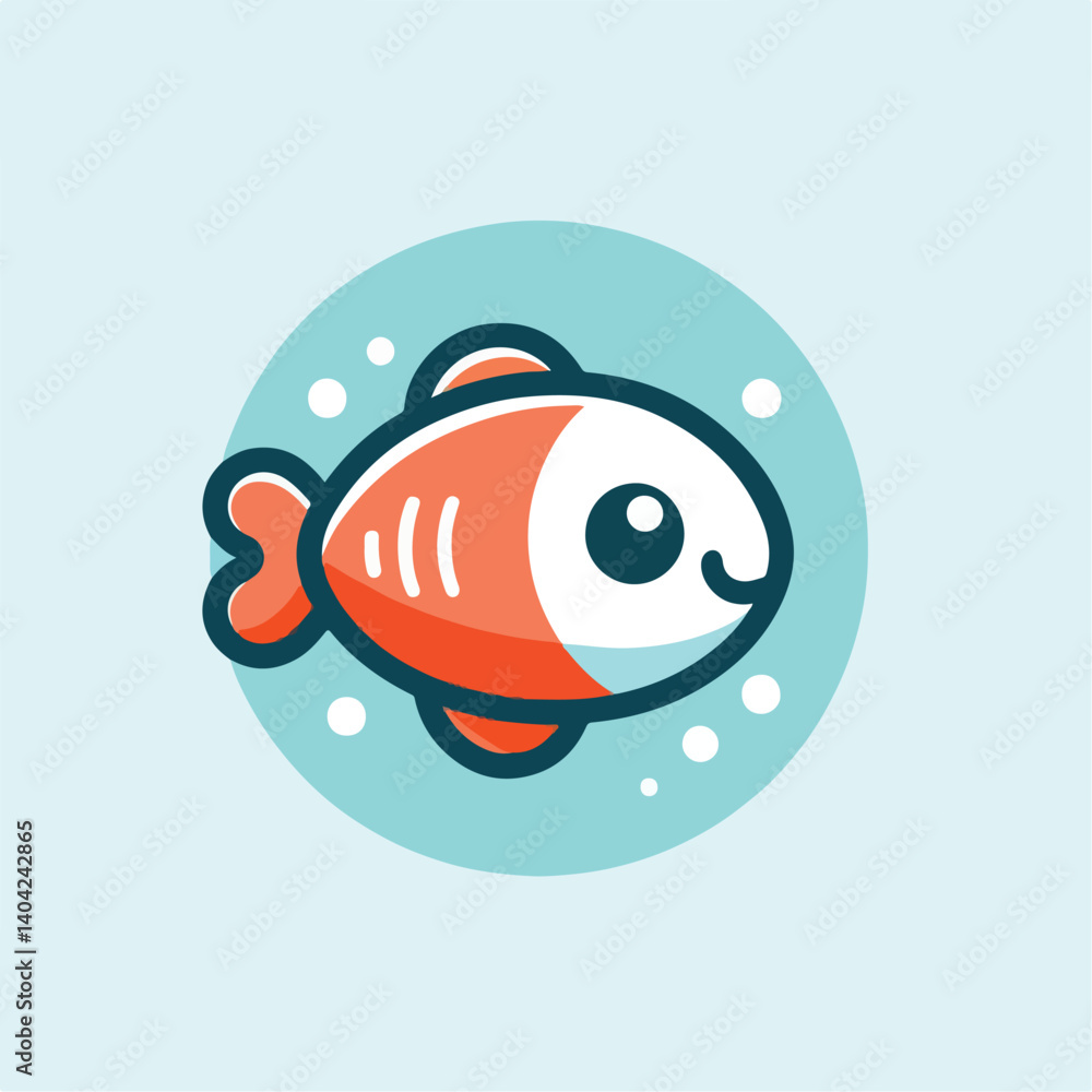 Fototapeta premium cute fish logo image vector