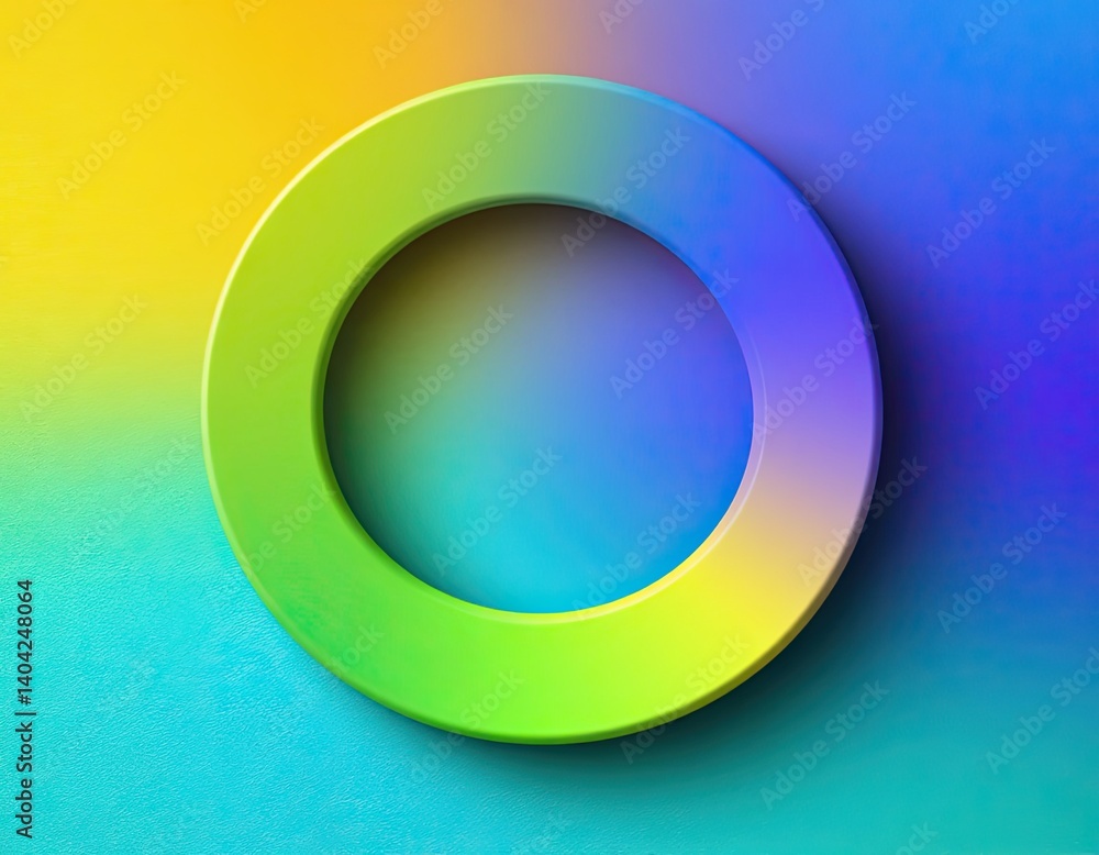 Obraz premium Gradient Circle Abstract, Colorful Round Design, Modern Abstract Ring.