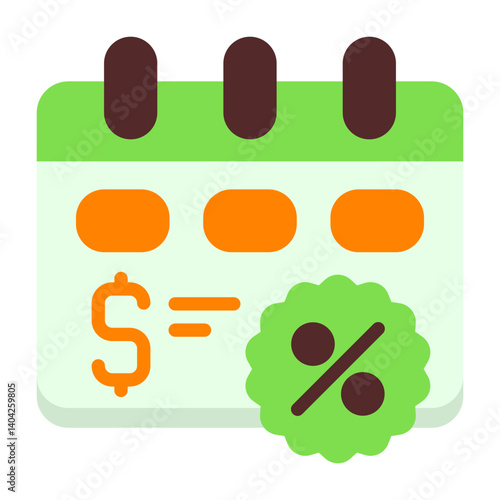 Seasonal Sale Flat Flat Icon