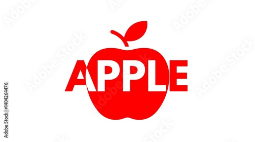 apple knockout typography on an apple 
