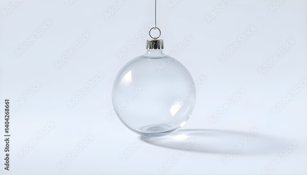 clear glass ornament hanging from a string clear glass ornament hanging from a string