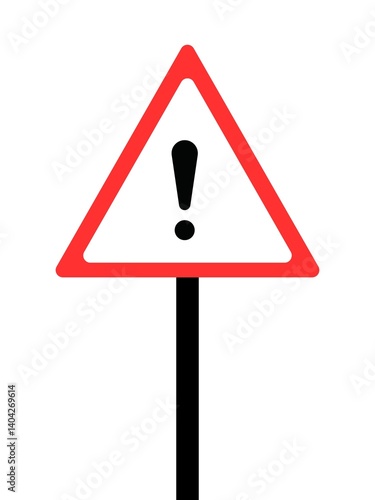 warning sign isolated on white