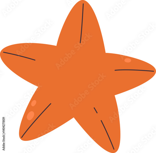 Simple Starfish Cartoon