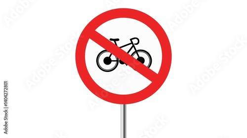 no cycles road symbol _ no cycles sign