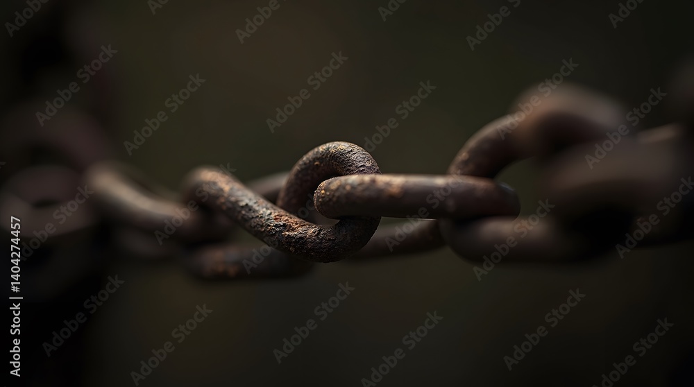 Rusty chain link close-up. Dark, moody, industrial. Best for conceptual themes, strength, connection, or decay. Rusty chain link close-up. Dark, moody, industrial. Best for conceptual themes, strength, connection, or decay.