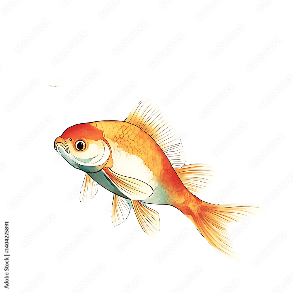Fototapeta premium Goldfish swimming in water
